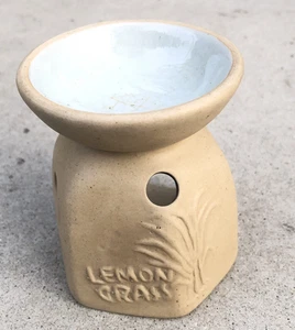 Keramik Aroma ätherisches Öl Brenner Diffusor Aromatherapie Beige Keramik Zitronengras - Bild 1 von 9