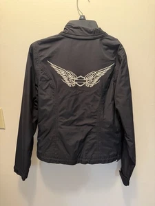 Chaqueta de motocicleta Harley Davidson de nailon con cremallera completa para mujer talla X pequeña - Imagen 1 de 17