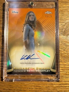 🔥2025 Topps Chrome Disney Elizabeth Swann Orange Auto /25 Keira Knightley🔥WOW! - Bild 1 von 6
