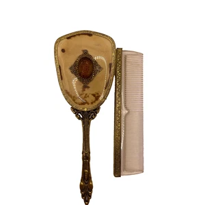 Made in USA Vintage Gemlite Art Deco Pinsel & Kamm Set - Bild 1 von 17