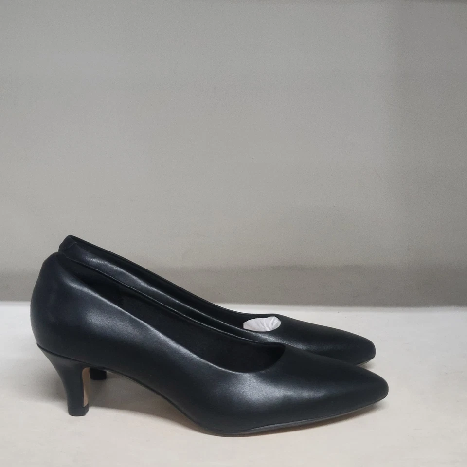 Clarks Womens Linvale Jerica Leather Pointed Toe Black Leather Size 11 PC