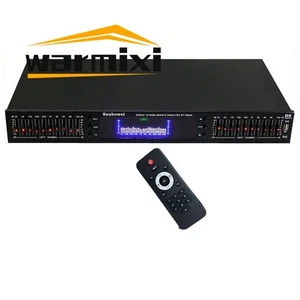 220V Stereo 10band Graphic Audio Equalizer Receiver Treble Bass Adjustment EQ BT - Bild 1 von 34