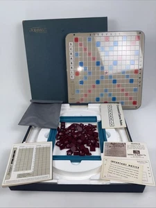 Vintage 1977 Scrabble Deluxe Edition Turntable Complete Selchow & Righter USA - Picture 1 of 11