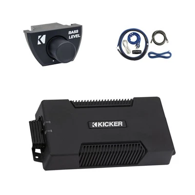 Kicker 48PXA4004 Waterproof 4 Channel 800W Dynamic Power Amplifier w/Kit, Remote - Image 1 of 4