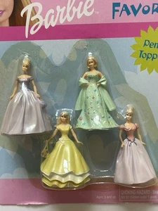 Barbie Party Gastgeschenke Bleistift Topper Vintage Neu Set 4 Figuren 51880 Tara Spielzeug - Bild 1 von 3