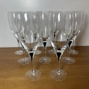 Orrefors Intermezzo schwarze Oversize Kelche 9,75" Vintage 80’s, 11er Set - Bild 1 von 10