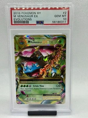 2016 Mega Venusaur EX Ultra Rare Pokemon TCG XY Evolutions Holo  2/108 PSA 10 - Image 1 of 2
