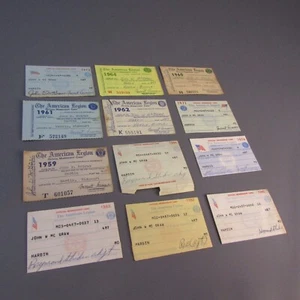 Vintage The American Legion Membership Card Lot of 12 Collection 1959-1984 era - Bild 1 von 8