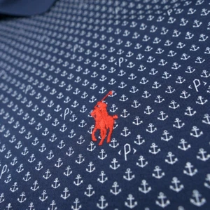 Polo Ralph Lauren Shirt Mens XL Tall Navy Blue P Anchors All Over Print Sailing - Picture 1 of 13