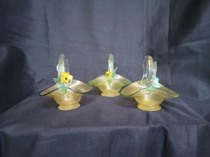 Venezianische Kunst Glas offene Salzdips - Bild 1 von 3