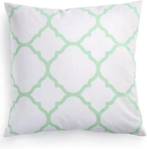 $50.00 Charter Club Damask Designs Geometric 18" Square Decorative Pillow, Mint - Picture 1 of 6
