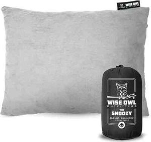 Wise Owl Outfitters The Snoozy Cuscino da Campeggio Viaggiatore Grigio Nero Nuovo con etichette - Foto 1 di 3