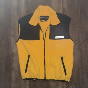 Obermeyer Polartec Mens Fleece Ski Vest, Yellow Black , Polyester, Size Medium - Picture 1 of 9