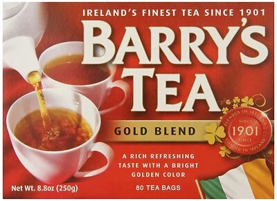 Bolsas de té Barrys Gold Blend, 80 unidades, 8,8 onzas (paquete de 6) Foto 1 de 3