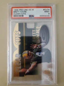1998 Pro Line DC III Brett Favre CLEAR CUTS DIE CUT #CLC4 PSA 9 card POP 3 no 10 - Picture 1 of 2