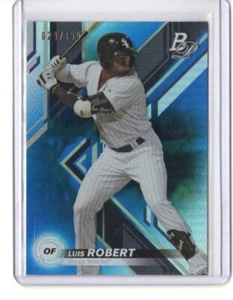 LUIS ROBERT - WHITE SOX - 2019 BOWMAN PLATINUM - ROOKIE BLUE REFRACTOR  #'d /150 - Picture 1 of 2