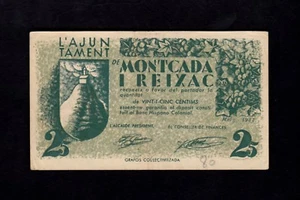F.C. MONTCADA I REIXAC (BARCELONA) , 25 CÈNTIMS , EBC . - Picture 1 of 2
