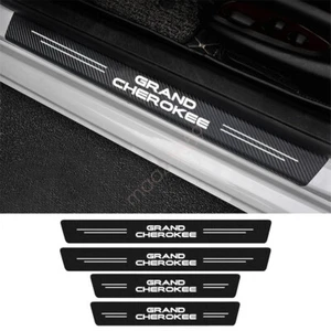 FIT Jeep Grand Cherokee Car Door Plate Sill Scuff Anti Scratch Sticker Protector - Picture 1 of 1