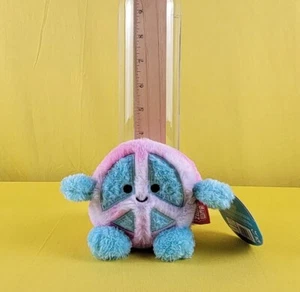 5 Zoll Mini Megs Peace Zeichen RetroBumz Bumbumz Retro Bumz Hippie 80er süß Plüsch - Bild 1 von 6