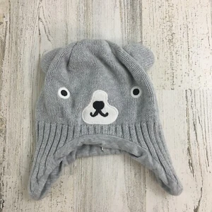 Gymboree Baby 6 to 12 M Knit Gray Bear Hat Beanie - Picture 1 of 6