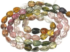 Multi Turmalina 6-7 mm de largo x 3-4 mm de ancho facetado taladro superior cuentas de piedras preciosas 7" str - Imagen 1 de 3