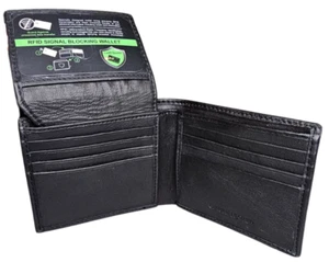 Men's Genuine Leather Classic Bifold Wallet Passcase Extra Capacity Credit Cards - Picture 1 of 5