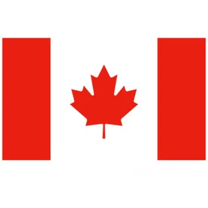 Canada Sticker Red And White Adhesive Permanent Thickness 3.0 Mil - Picture 1 of 1