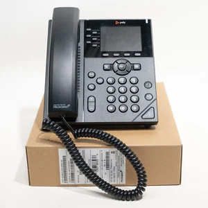 Polycom VVX 350 6-Line Business Desktop Phone POE Telephone - Good Condition - Zdjęcie 1 z 10