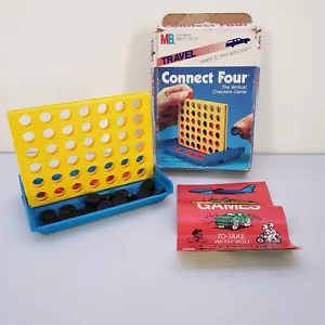 Vintage MB Travel Size Connect Four Vertical Checkers Strategy Game 1981 - Picture 1 of 9