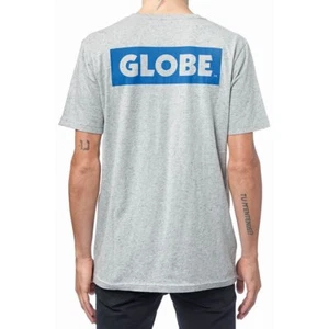Maglietta T-shirt Uomo Globe Sticker Tee Grigio Lunar Nep 100% Cotone - Picture 1 of 1
