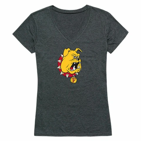 FSU Ferris State University Bulldogs Womens Cinder T-Shirt Heather Charcoal Cover