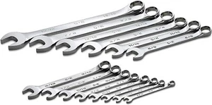 SK Tools 14 Piece 6 Pt SAE Regular Combination Chrome Wrench Set - Picture 1 of 3