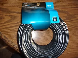 100 FT RG6 Quad Shield Coax Cable Coaxial Black Home Depot's Brand - Picture 1 of 4