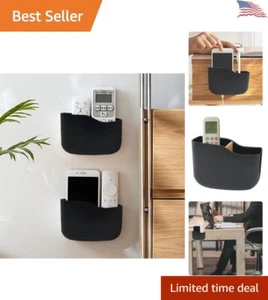 Confezione 2 Porta Telecomando Adesivo Da Parete - Plastica ABS Durevole - Nero - Foto 1 di 11