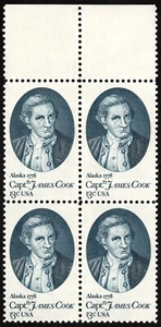 US - 1978 - 13 Cents Captain Cook Portrait Block of 4 # 1732 Mint NH F-VF Nice! - Picture 1 of 1