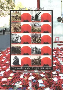 BC-184 2008 Lest We Forget - Army Business Smilers Sheet - Picture 1 of 1