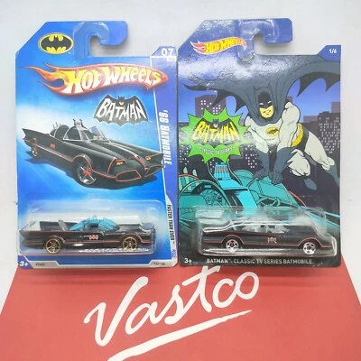 Lot of 2 Hot Wheels FTE Walmart Exclusive Batman Classic TV Series '66 Batmobile - Image 1 of 4