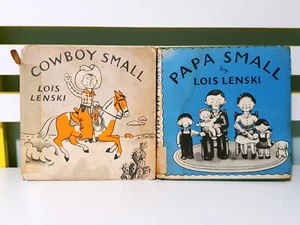Papa Small & Cowboy Small! Children's Fiction Books by Lois Lenski! - Picture 1 of 7