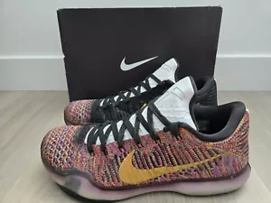 Nike Kobe X Elite Low Flyknit iD Multi-Color Silver Mamba 802817-903 Size 10 - Picture 1 of 11