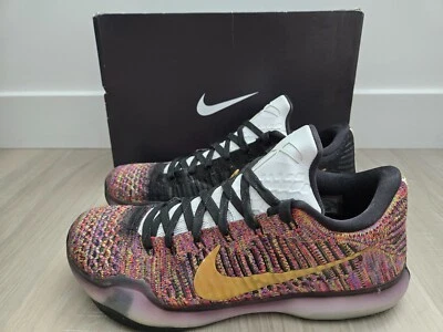 Nike Kobe X Elite Low Flyknit iD Multi-Color Silver Mamba 802817-903 Size 10 - Image 1 of 4