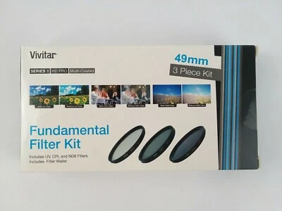 VIVITAR FUNDAMENTAL FILTER KIT 49MM UV, CPL, ND8 - Image 1 of 2