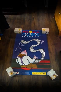 FRANCIA MUSIC PARTY grande poster musicale pubblicitario vintage francese originale 1989 - Foto 1 di 8