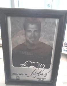 Mark Recchi Signed Framed  Photo Pittsburgh Penguins HOF 8" X 6" NHL Autograph - Picture 1 of 1