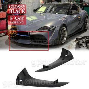For Toyota Supra GR A90 A91 20-24 Glossy Black Front Bumper Lower Garnish Cover - Picture 1 of 9