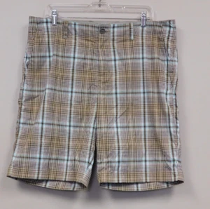 Tommy Bahama Mens plaid shorts Brown white blue Size 38 (Tag says 36) - Picture 1 of 6