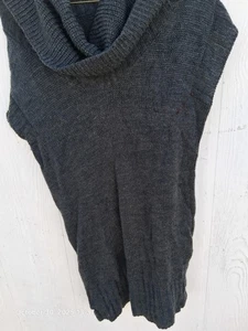 rue21 women's XL tunic turtleneck sweater gray lno Sleeve Accents Knee Len - Picture 1 of 3