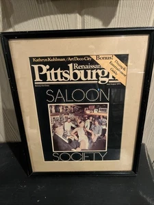 Pittsburgh Renaissance Framed Art Magazine Cover July/Aug 1973 Saloon Society - Bild 1 von 16