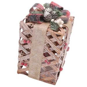 Confezione Regalo Natale Coperchio Scatola Regalo Natale per Interno Esterno Festa Giardino Prato Decorazione - Foto 1 di 24