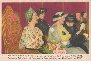 QUEEN ASTRID #24 belgium CHOCOLATE cote d'or AD CARD 1930's -  ROYALTY VINTAGE - Picture 1 of 2
