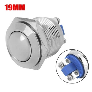 Interruttore a spinta momentaneo in acciaio inox impermeabile progettato per sistemi 12v - Foto 1 di 7
